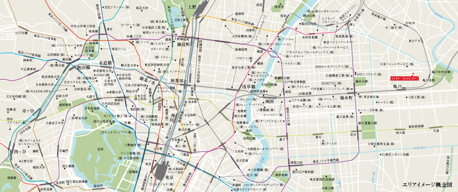 アクセス｜XEBEC亀戸｜デュアルタップの投資用新築マンション